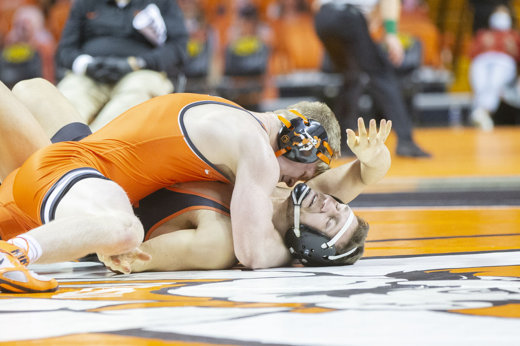 Oklahoma State Cowboy Wrestling vs Oregon State Beavers, Sunday, January 10, 2021, Gallagher-Iba Arena, Stillwater, OK. Bruce Waterfield/OSU Athletics